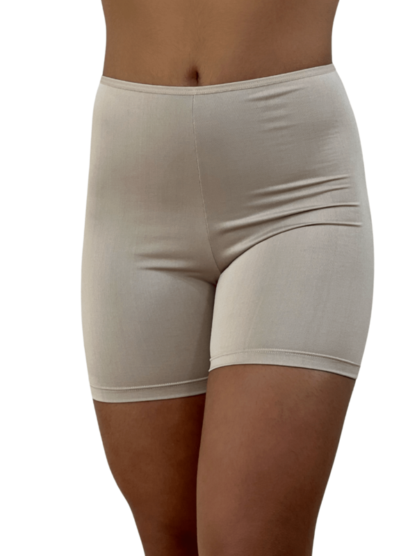 Short Segunda Pele Conforto Lingerie Short Para Saia E Vestido Bege e Preto