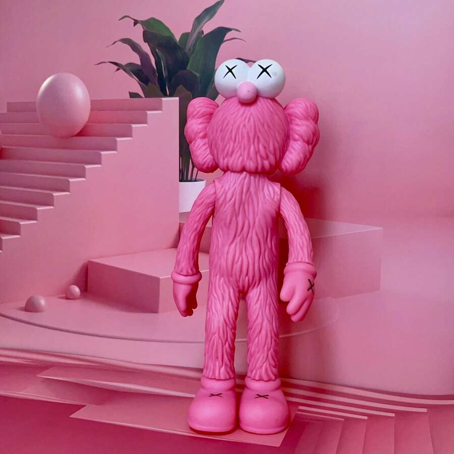 1件KAWS卡通装饰玩具模型家居装饰公仔模型玩偶汽车摆件创意个性车内装饰用品玩具包包装