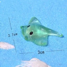 迷你模擬海洋動物惡魔魚模型，夜光彩色惡魔魚飾品，適合兒童的禮物和漁類獎項 - 彩色 - 查看 10