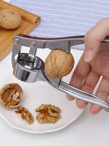 1pc Stainless Steel Garlic Press Manual Crusher Handheld Ginger Kitchen Tool,Corkscrew,Chopped And Crushed Ginger, Nuts, Garlic, Walnuts