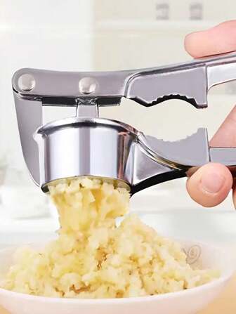 1pc Stainless Steel Garlic Press Manual Crusher Handheld Ginger Kitchen Tool,Corkscrew,Chopped And Crushed Ginger, Nuts, Garlic, Walnuts