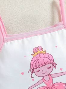 Summer Girls' Ballet Princess Multi-Piece Sweet And Fresh Shorts And Suspender Set - Multicolor - View 3