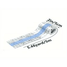 1 Roll Transparent Self-Adhesive Bandage, Waterproof Tattoo Care Bandage Roll, Skin Dressing, Suitable For Swimming Tattoo Care - Blue - View 22