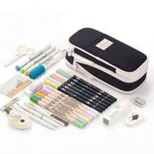 可爱铅笔盒收纳袋大容量整理笔盒包韩版女生返校用品配件文具，返校必备，创意礼物，感恩节、圣诞节、生日、万圣节装饰返校，铅笔袋，书包