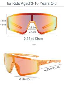 1 件彩色儿童骑行眼镜，适合 3-10 岁儿童，户外运动眼镜，大号彩色镜框 - 送给孩子的完美礼物 - 兒童 - 查看 7