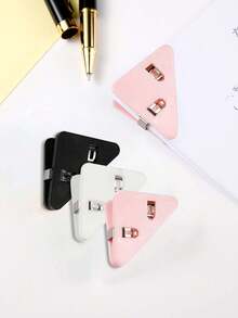 10入組轉角夾辦公用品書夾紙夾亞克力PP夾保存文件和帳單 - 三角夾 - 查看 4