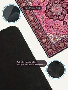 Pink Vintage  Rug Rectangular Mouse Pad - Soft, Smooth,  - Ideal For Office And Desk Use - Minimalist Style Perfect For Coasters - Ideal Gift - Multicolor - View 7