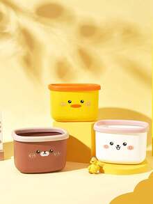 Bonita papelera de escritorio con diseño de dibujos animados, papelera de dormitorio/sala de estar, pequeña papelera de escritorio de oficina, contenedor de basura para el coche - Multicolor - Ver 8