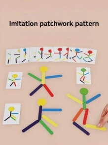 Wooden Rainbow Stick Thinking Puzzle Toy, Children's Matching Puzzle Game Montessori Toys, Puzzle Toys, Early Educational Toys,/ Day/Christmas Gift