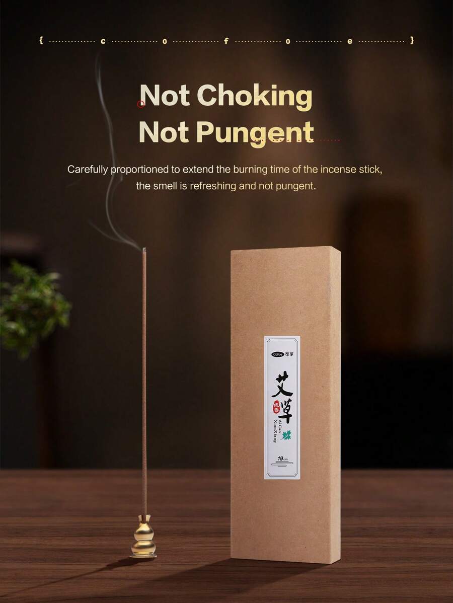 Cofoe 200pcs Mugwort Incense Sticks Natural Herbs Home Aromatherapy