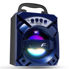 Bluetooth Sound Box Portable Speaker RGB Fm Integrated TWS Support Cell Phone Connection P2 Pendrive Usb Mp3 - Màu xanh lam - Xem 2