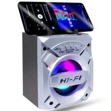 Bluetooth Sound Box Portable Speaker RGB Fm Integrated TWS Support Cell Phone Connection P2 Pendrive Usb Mp3 - Màu xanh lam - Xem 5