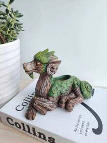 1個創意樹龍擺件盆栽，多肉盆栽，花園雕像，辦公桌裝飾飾品，給自然愛好者的用品，適合朋友和家人的禮物，花園/客廳/辦公室裝飾飾品 - 彩色 - 查看 10