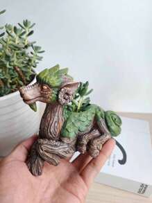 1個創意樹龍擺件盆栽，多肉盆栽，花園雕像，辦公桌裝飾飾品，給自然愛好者的用品，適合朋友和家人的禮物，花園/客廳/辦公室裝飾飾品 - 彩色 - 查看 8