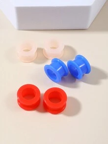 18pcs/Set 12mm High Round Edge Silicone Earplugs With General Horn Combination, Suitable For Daily Wear And Festival Gifts - Silicone Ear Expanders - View 2