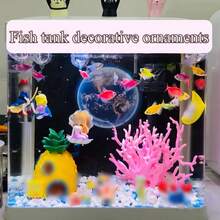 1pc Simulated Small Coral Tree PVC Aquarium Decoration Coral Grass Fluorescent Coral For Mini Landscape - Multicolor - View 6