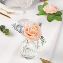 25/50 Con Hoa Hồng Xốp Nhân Tạo, Hoa Hồng Giả Trang Trí, Hoa Hồng Xốp Thật Số Lượng Lớn Cho Bó Hoa Cưới DIY, Lễ Tắm Cô Dâu, Tiệc, Trang Trí Nhà Cửa - bột sâm panh - Xem 4