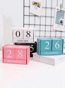 1 Mini Wooden Small Calendar Number Letter Ornament DIY Home Decoration Room Desktop Decoration Desk Calendar Props Decoration Office Desktop Decoration Random Numbers And Letters Best Gifts Birthday Graduation