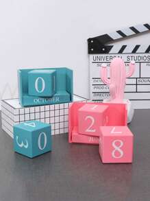 1 Mini Wooden Small Calendar Number Letter Ornament DIY Home Decoration Room Desktop Decoration Desk Calendar Props Decoration Office Desktop Decoration Random Numbers And Letters Best Gifts Birthday Graduation