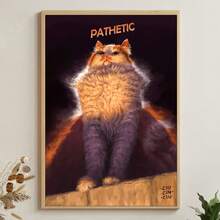 1 Áp phích vải không khung, Tranh mèo ngộ nghĩnh "thảm hại", Canvas nghệ thuật treo tường, Tranh treo tường nghệ thuật, Phòng ngủ, Văn phòng, Phòng khách, Quán cà phê, Quầy bar, Trang trí tường, Trang trí nhà và ký túc xá - Màu tím - Xem 2