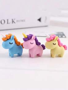 10pcs Cute Unicorn, Dinosaur, Mermaid Figures, Student Rewards, Perfect Birthday Gift, Party Decor - Multicolor - View 2