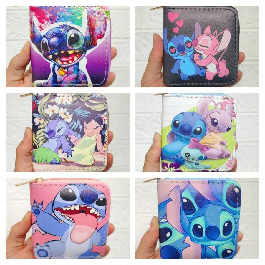 1pc Cute Cartoon Stitch Wallet, Suitable For Gift Selection, Students - Multicolor - View 1