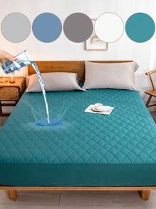 1件装防水床笠，床上用品，床单，床垫罩，柔软舒适的卧室床上用品，亲肤床垫保护套，深口袋凉爽透气绗缝床笠，适用于大号、特大号、单人床等各种尺寸，柔软的床垫保护套和床垫垫层，防尘，可机洗，绿色 - 綠色 - 查看 9