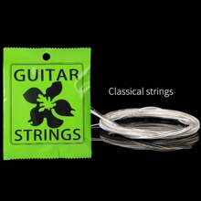 Conjunto de cuerdas para guitarra clásica, 6 piezas/paquete cuerdas para guitarra de nailon plateadas - Verde - Ver 4