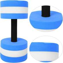 Aquatic Dumbbells Water Weights Aerobic Exercise Foam Dumbbell Pool Fitness Barbells Foam Dumbbells Hand Bars Pool Resistance Exercise - Blue - View 3