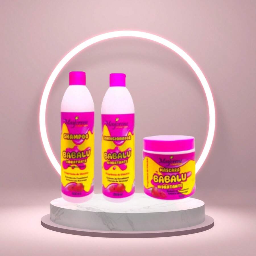 Babalu Gum Moisturizing Mask Shampoo Kit For Hair - Pink - View 1