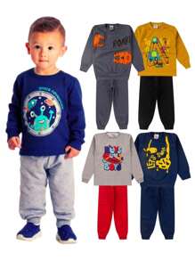 6 Pieces Children's Sweatshirt Boys Winter Set Boys Kids Fast Shipping - 3 Tops + 3 Pants - Nhiều màu - Xem 4