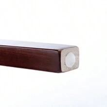 Mid Century  Single Armchair Sofa Accent Chair Retro Modern Solid Wood Armrest Accent Chair, Fabric Upholstered Wooden Lounge Chair  Navy - Navy+PU - View 16