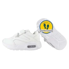 Tenis Deportivos Para Niños Calzado Escolar Hechos En 100% Piel Cómodo Sneakers Para La Escuela Con Suela De Válvula 23290-bg - Blanco - Ver 6