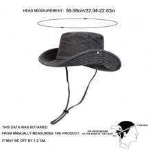 1pc Men's Solid Color Bucket Hat, Outdoor Fishing Hiking Sun Protection Wide Brim Cap, Suitable For Spring & Summer Travel, Beach