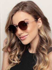 Women Eyeglasses - 金色 - 查看 2