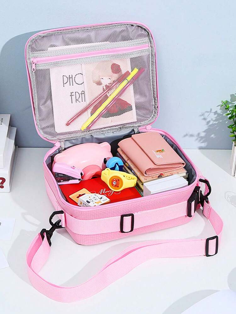 Clastyle Borsa Termica Porta Pranzo Bambini Scuola Unicorno Borsa Frigo Piccola Ragazza Portatile, Nuvola Rosa Arcobaleno