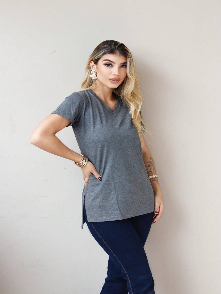 Women T-Shirts - Màu xám đen - Xem 1