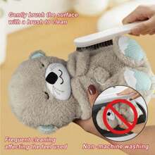 Đồ chơi gấu bông hoạt hình dễ thương có chức năng thở hình con rái cá có âm thanh và đèn, giúp ngủ ngon, có nhịp điệu nhạc cảm giác và chuyển động thở, quà tặng ngày lễ hoàn hảo cho người hâm mộ và bạn bè, trang trí nhà cửa - 1 cái - Xem 3