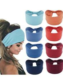 1pc Women's Wide Edge Headband Solid Color Elastic Headscarf Women's Sports Yoga Running Fitness Headband Home Bathroom Decor Fall Decor Back To School