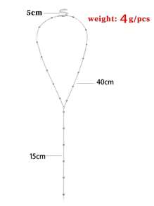 1只極簡風格圓珠女頸鏈，幾何形項鏈 - WY-528雙層項鍊 - 查看 9
