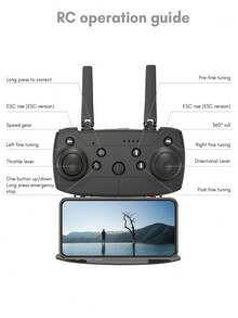 1pc H15 Foldable RC Drone Quadcopter, Single/Dual Camera Options, 360° Rotation, One-Key Take-Off/Landing, Ideal For Beginners - Multicolor - View 10