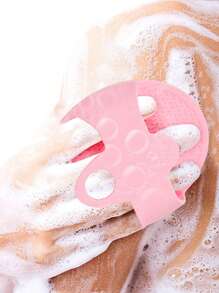 WANMEI 1支柔软硅胶身体去角质刷，手持式淋浴清洁刷，有效去除淋浴老茧并轻柔按摩，品牌，适用于客厅、卧室、浴室等家居装饰，旅行必备，婚礼、派对、生日礼物，男士、父母、朋友的理想之选 - 彩色 - 查看 3