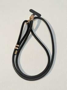 Dual-Clip Shockproof Phone Lanyard, Fashionable Adjustable Crossbody/Halter, High-End Leather Patterned - Multicolor - View 2