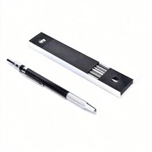 1 套专业素描手绘铅笔套装，适用于工程和建筑绘图、学生素描和绘画艺术创作、2B/HB 可旋转切换移动铅笔、返校、黑色/蓝色（1 支自动铅笔 + 12 支 2.0mm 替换芯） - 彩色 - 查看 4