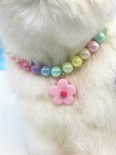 1 pieza collar de flores para gato y perro, joyas para mascotas para razas pequeñas de hasta 9,0 kg