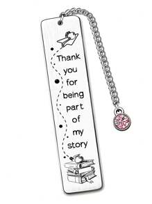1pc Stainless Steel Engraved Bookmark, Graduation For Teachers, Mentors, Classmates Car Accessories Bag Charm School Cute Goth Y2k Christmas Gift Ideas Bag Lanyards With Id Holder Car Accessories Bag Charms - Silver - View 13