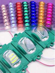 Modulos de LED iluminacion de alta potencia estilo ceja impemeable de 3 LED SMD 3030 para coche moto remolque 10Uds - Verde - Ver 1