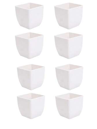 8pcs Plastic Flower Vases For Living Room, Nordic Style White Minimalist Small Planters For Succulents Outdoor Balcony,Home Decor,Flower Vase,Centerpiece,Table Decor Rama Decoration Rama Gifts Birthday Graduation