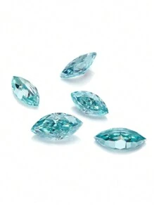 1pc Shimmering Blue Morganite Asymmetrical Cabochon VVS Loose Diamond, Suitable For Setting In Jewelry - Sea Blue - View 4