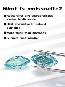 1pc Shimmering Blue Morganite Asymmetrical Cabochon VVS Loose Diamond, Suitable For Setting In Jewelry - Sea Blue - View 9